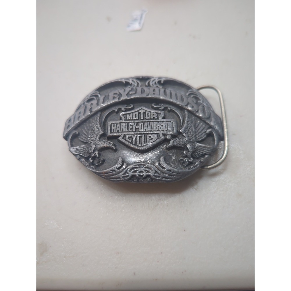 Vtg 1991 Harley-Davidson Belt Buckle Official Licensed Siskiyou N-88 Eagle USA